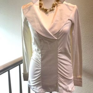 CABI LONG SLEEVED WHITE BLOUSE SIZE M